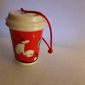 Christmas Starbucks 2011 Dog and Sleigh Ornament